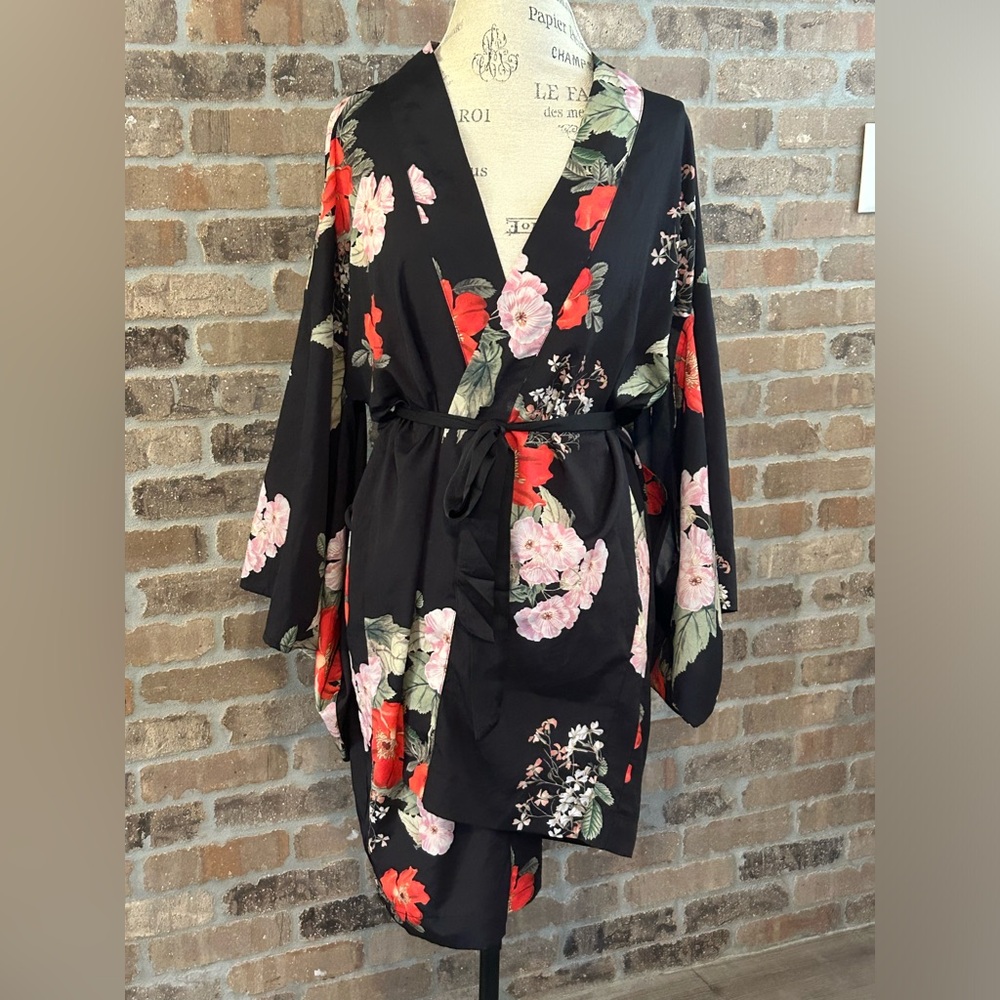 Anthropologie Maison Du Soir $120 Tokyo Robe Blac… - image 2